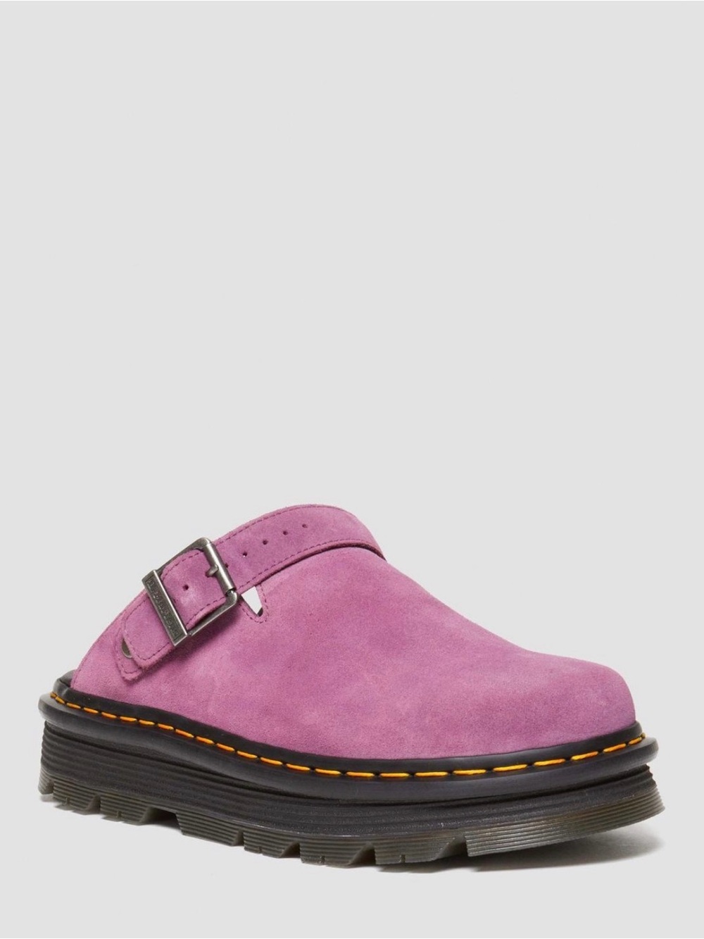 Dr. Martens Zebag Suede Mule Clog with Buckle
